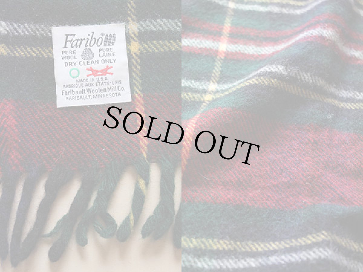 画像3: USA製 Faribo タータンチェック ウール ブランケット (3)