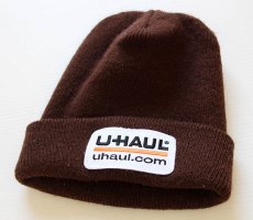 画像1: USA製 U-HAUL パッチ付き ニットキャップ 茶★ワッチキャップ (1)