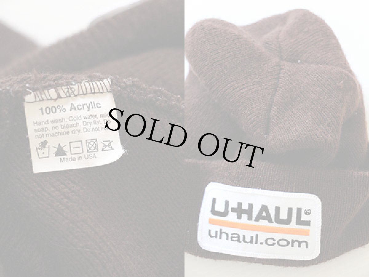 画像3: USA製 U-HAUL パッチ付き ニットキャップ 茶★ワッチキャップ (3)