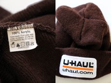 画像3: USA製 U-HAUL パッチ付き ニットキャップ 茶★ワッチキャップ (3)