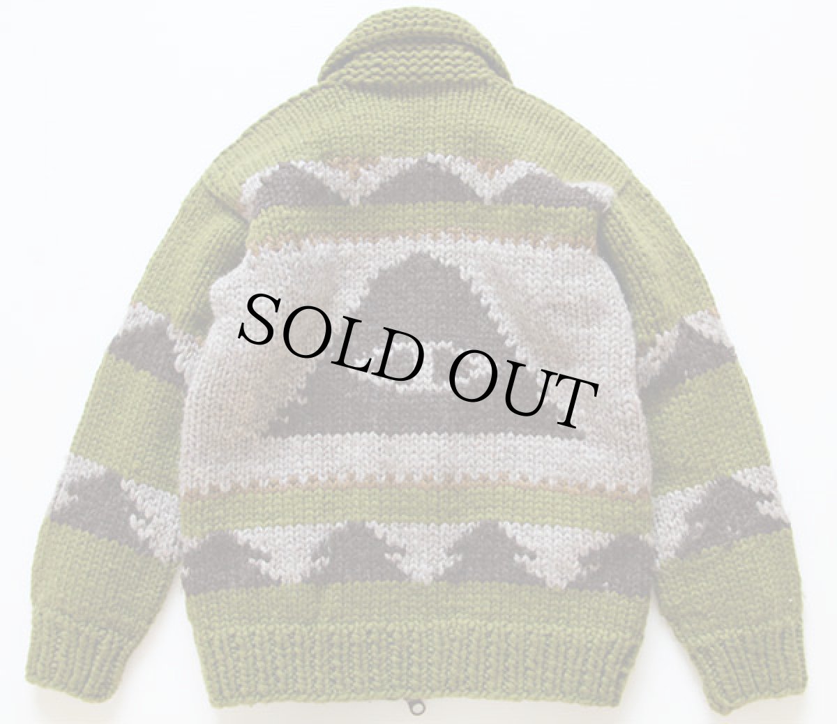 画像2: カナダ製 grantedグランテッド CAMP VIBES ウール ハンドニット カウチンセーター (2)