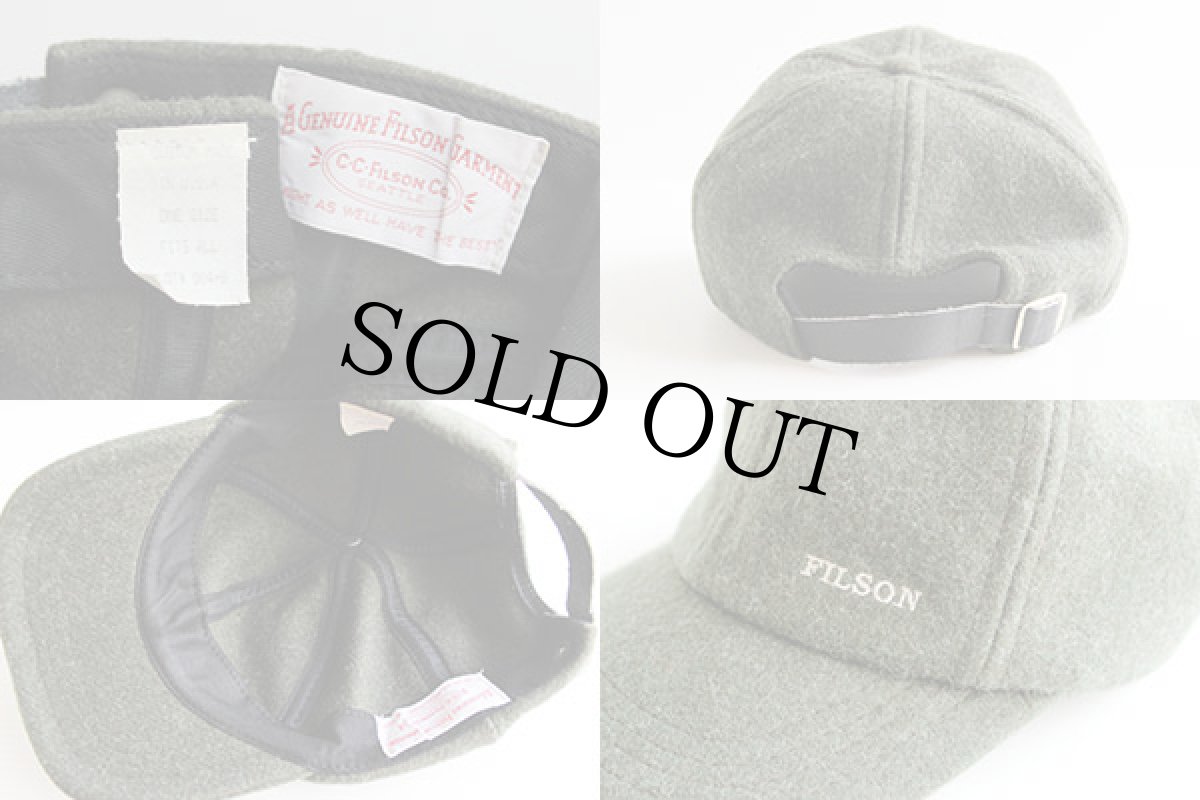 画像3: 80s USA製 FILSONフィルソン ウールキャップ オリーブ (3)