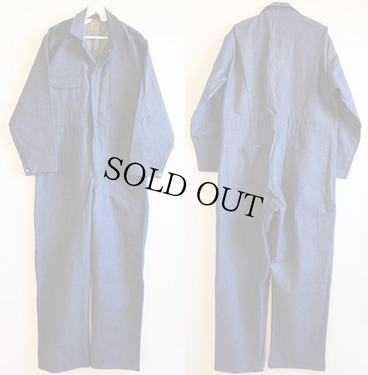 画像2: デッドストック★80s USA製 BIG BEN by Wranglerラングラー デニム オールインワン 44★つなぎ (2)