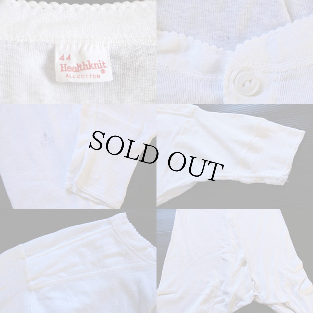 画像3: デッドストック★60s Healthknit 半袖 アンダー オールインワン ユニオンスーツ 44 (3)
