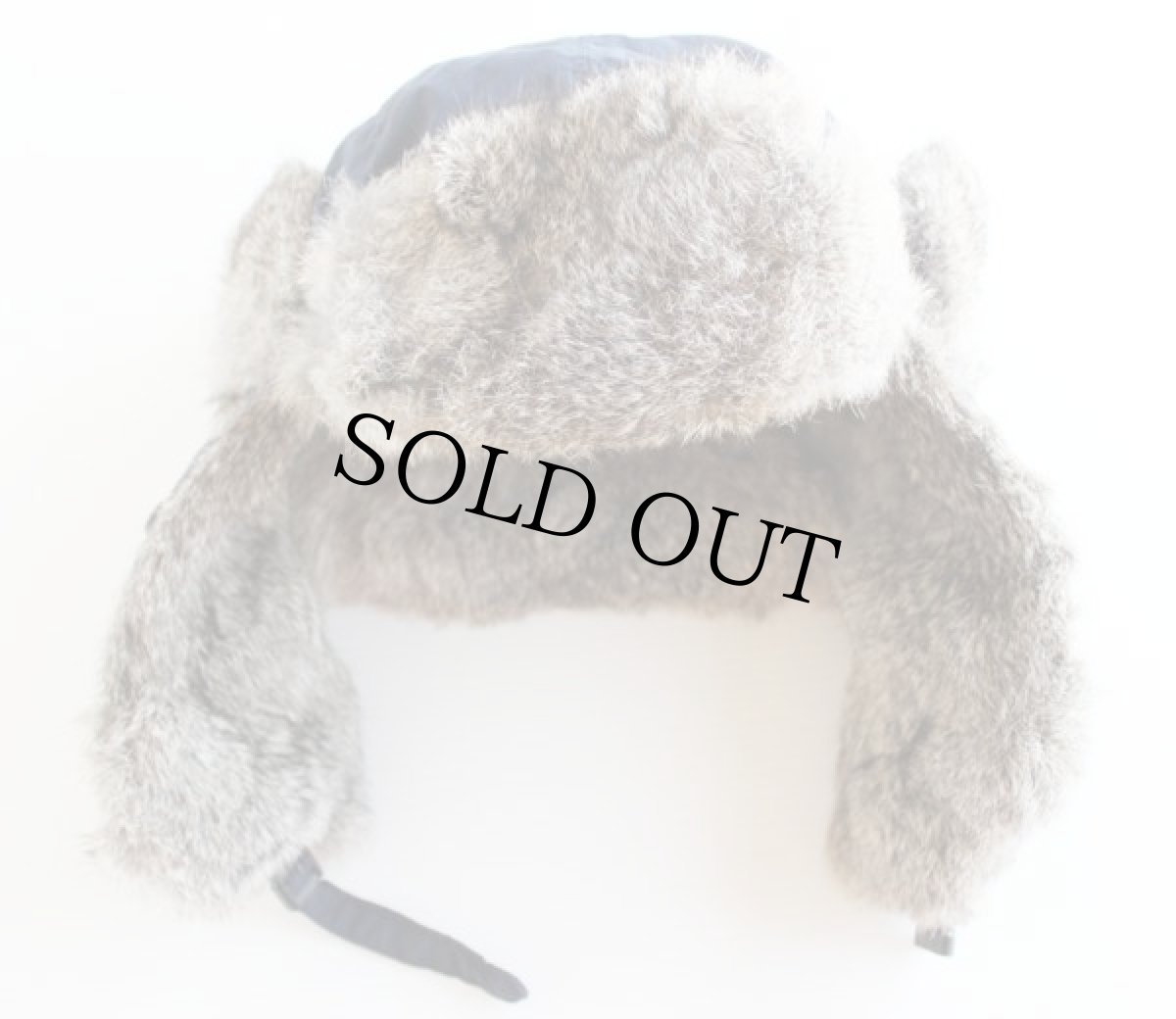 画像2: CROWN CAP 中綿入り ラビットファー フライトキャップ 紺 L (2)