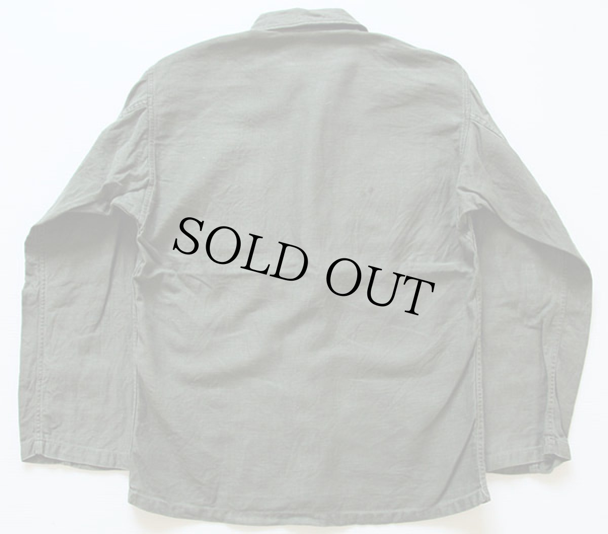 画像2: 50s 米軍 U.S.ARMY パッチ付き ユーティリティシャツ S (2)