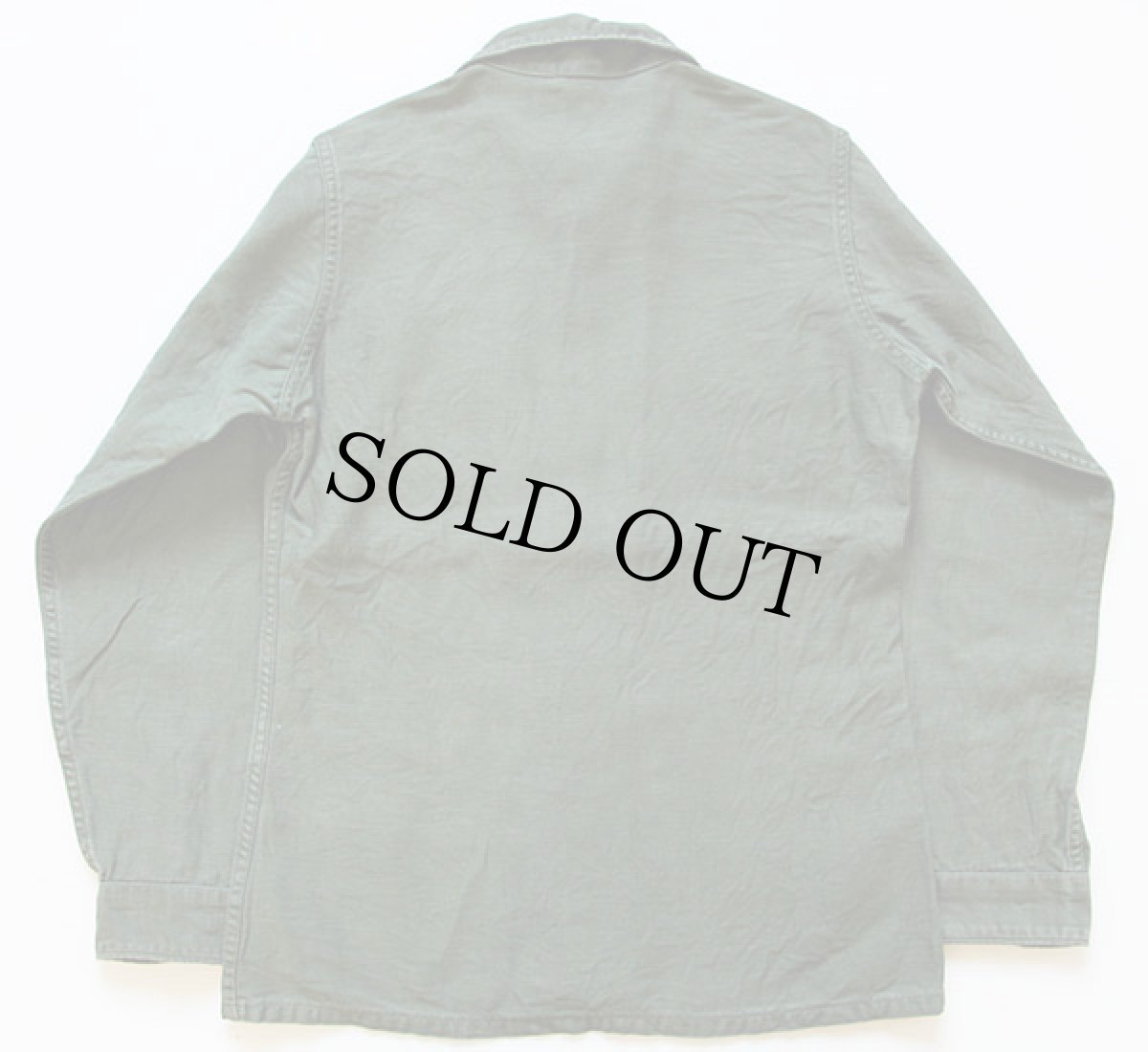 画像2: 60s 米軍 U.S.ARMY パッチ付き ユーティリティシャツ 14.5 (2)