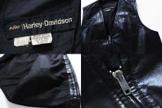 画像3: 70s AMF HARLEY-DAVIDSONハーレー ダビッドソン レザーベスト 黒 (3)