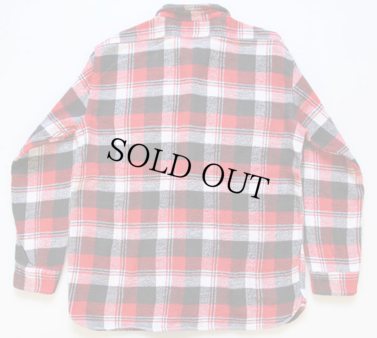 画像2: 60s WTG W.T.GRANT チェック マチ付き コットン フランネルシャツ (2)