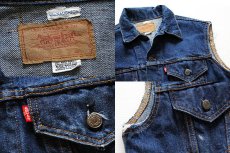 画像3: 70s USA製 Levi'sリーバイス 70505 カットオフ デニムベスト 42 (3)