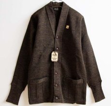 画像1: デッドストック★30s DOUBLE WEAR ダブルエルボー ウールニット ワークカーディガン 38 (1)