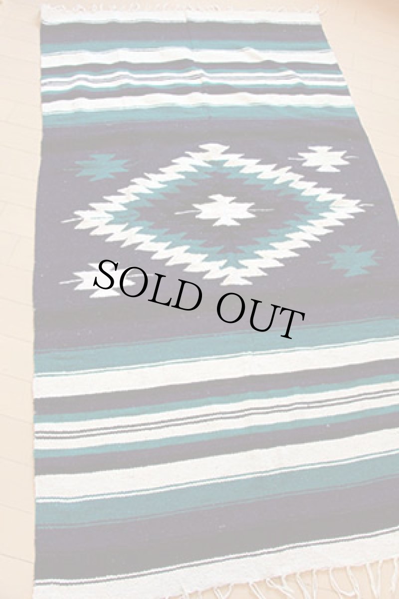 画像2: ネイティブ柄 メキシカン ラグ (2)