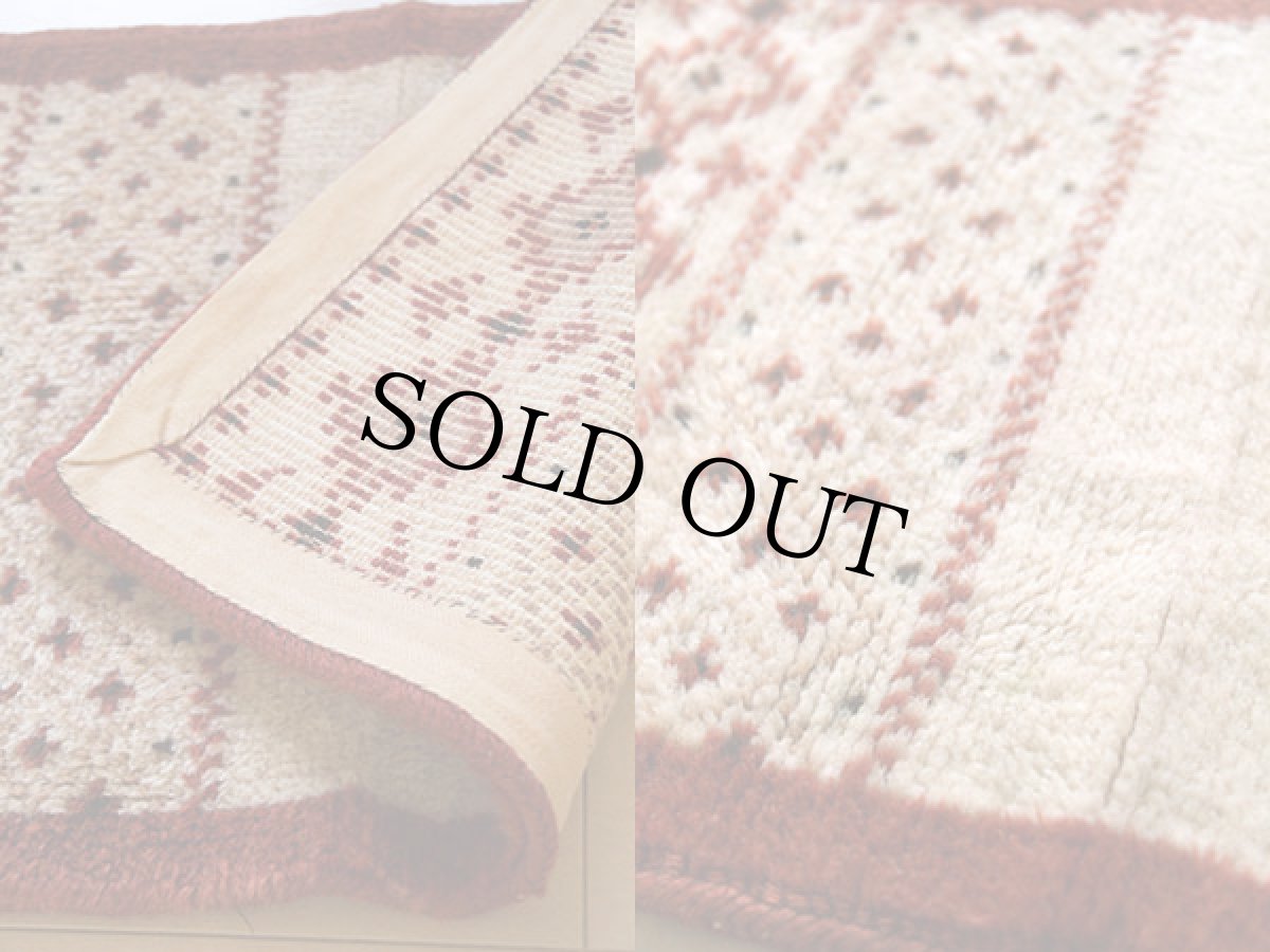 画像3: 70s フォークロア柄 ラグ マット (3)