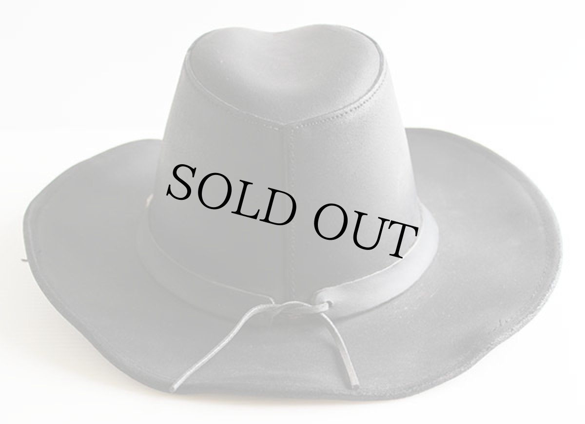 画像3: USA製 HENSCHEL HAT ヘンシェル コンチョ付き レザー カウボーイハット 黒 M★ウエスタン (3)