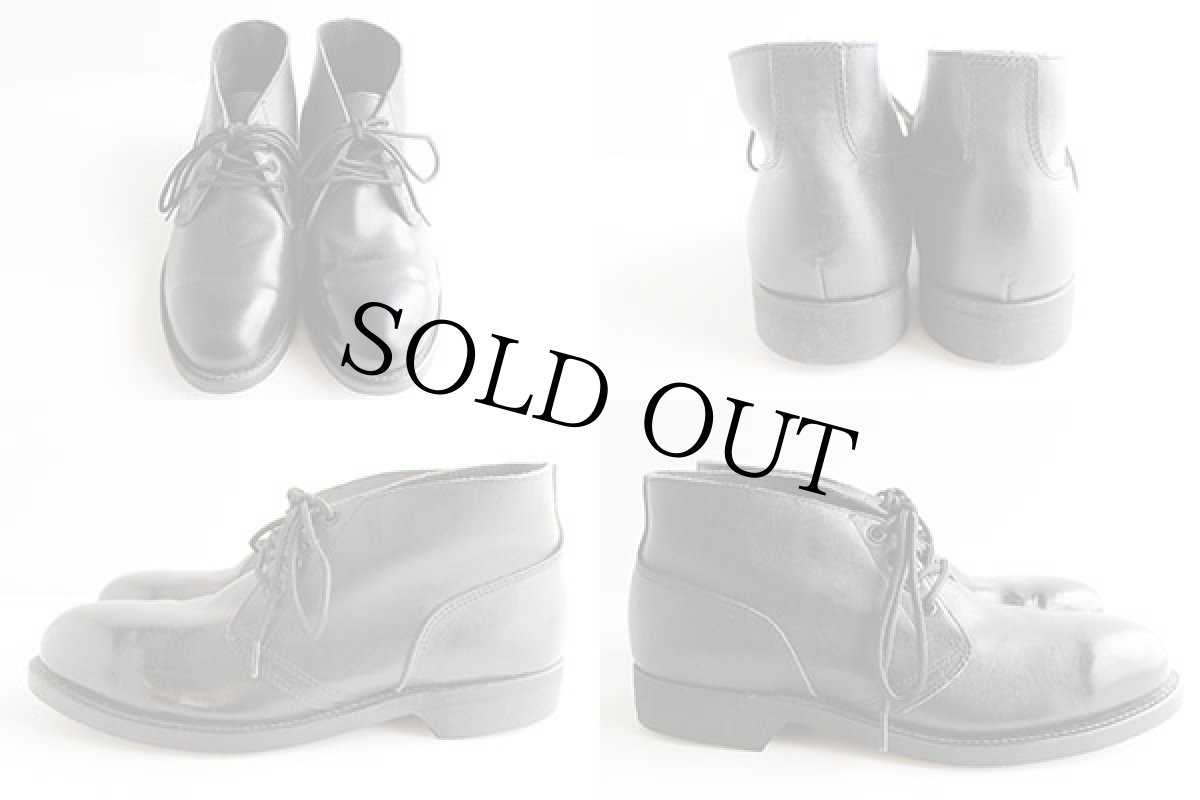 画像2: 80s 米軍 スチールトゥ チャッカブーツ 黒 9R (2)