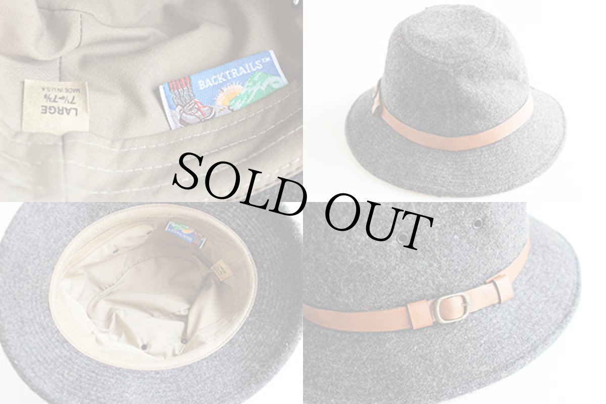 画像3: USA製 BACKTRAILS By DOBBS ウールハット チャコール L (3)