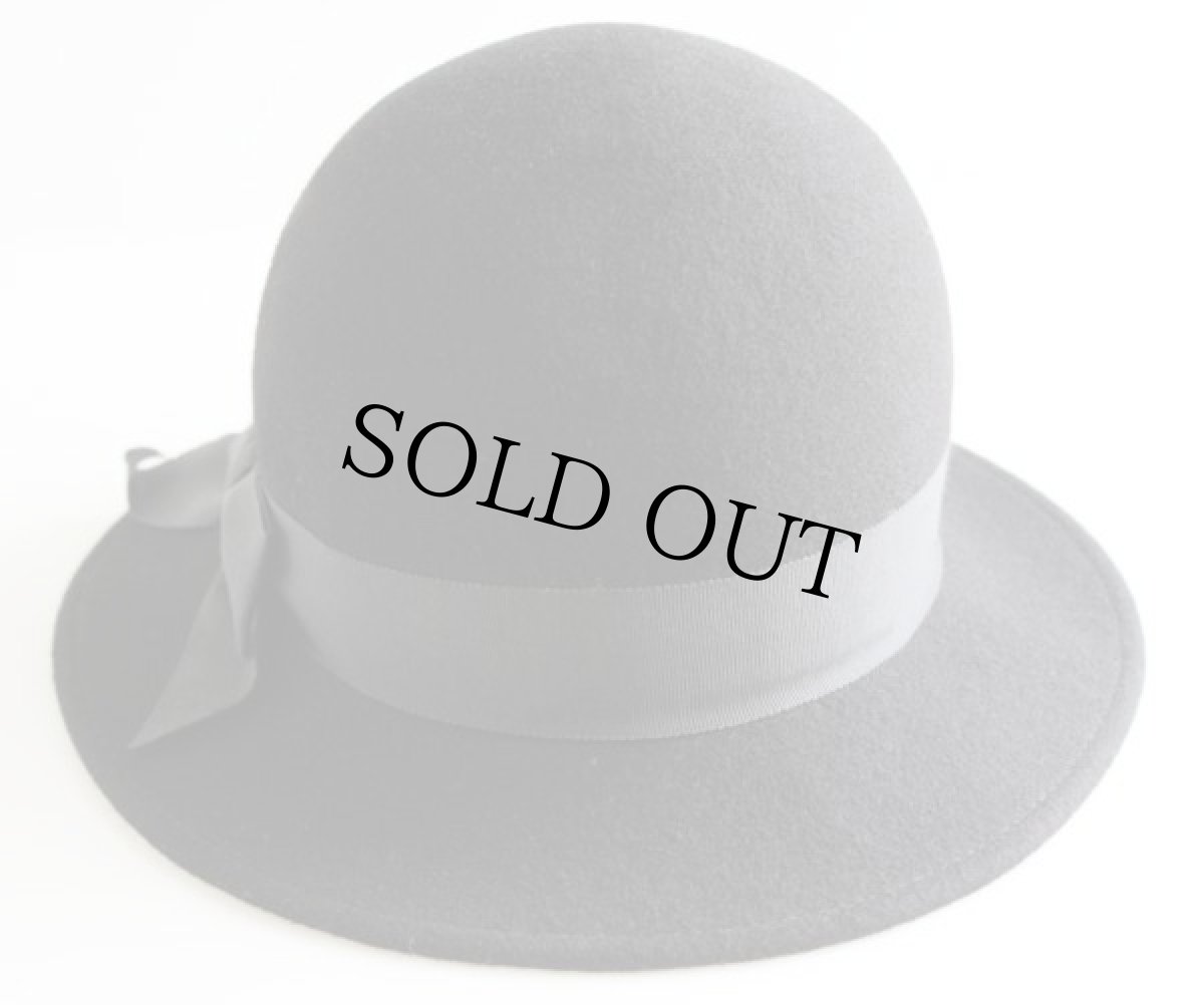 画像2: ビンテージ Ms.Jo Ann フェルト ボーラーハット 黒 (2)