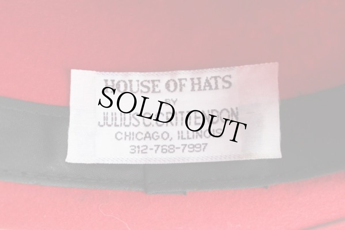 画像4: USA製 BOLLMAN チュール付き ツバ広 フェルト ハット (4)