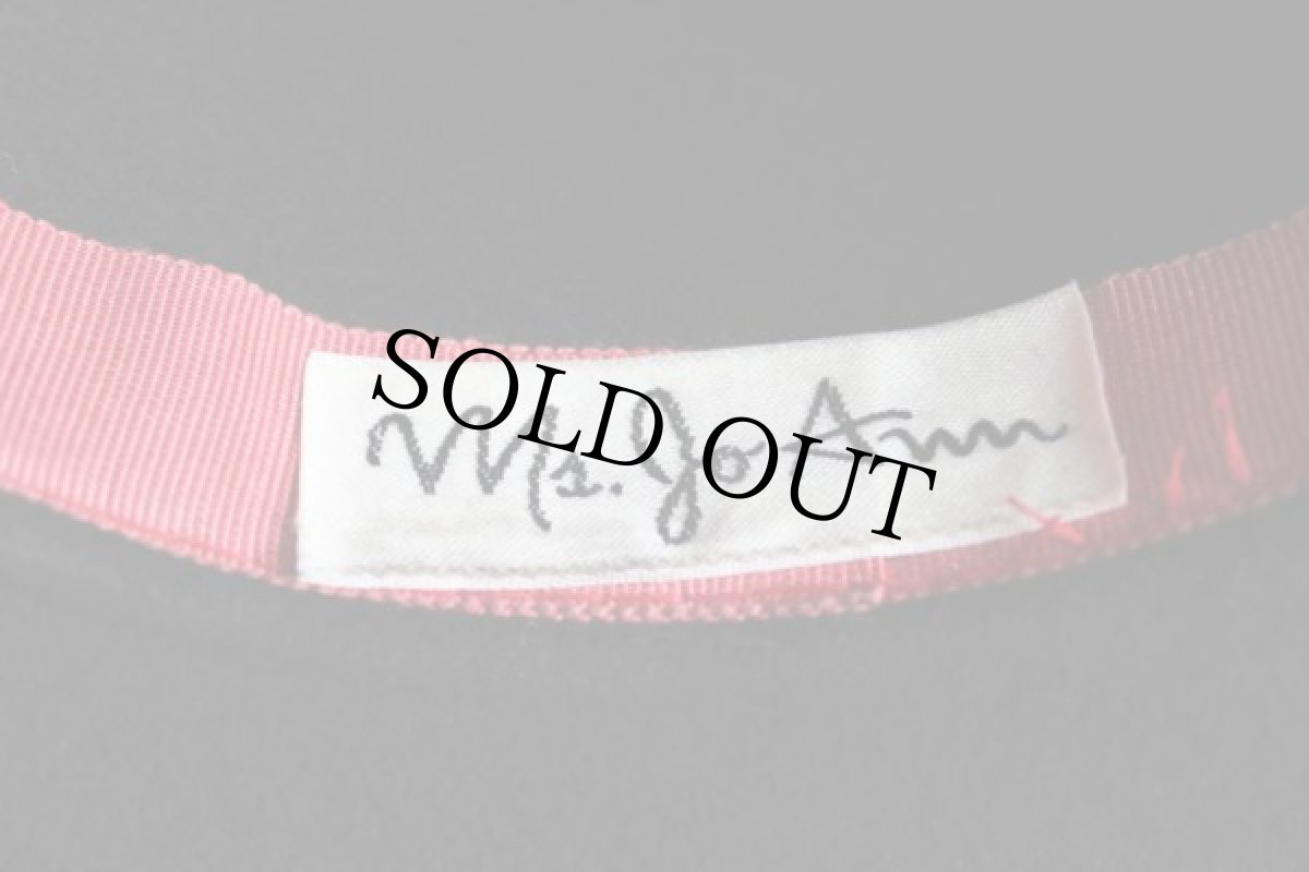 画像4: ビンテージ Ms.Jo Ann フェルト ボーラーハット 黒 (4)