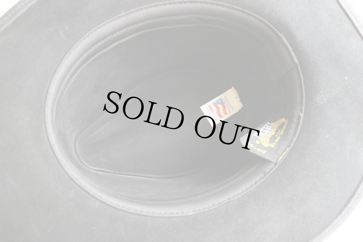 画像5: USA製 HENSCHEL HAT ヘンシェル コンチョ付き レザー カウボーイハット 黒 M★ウエスタン (5)