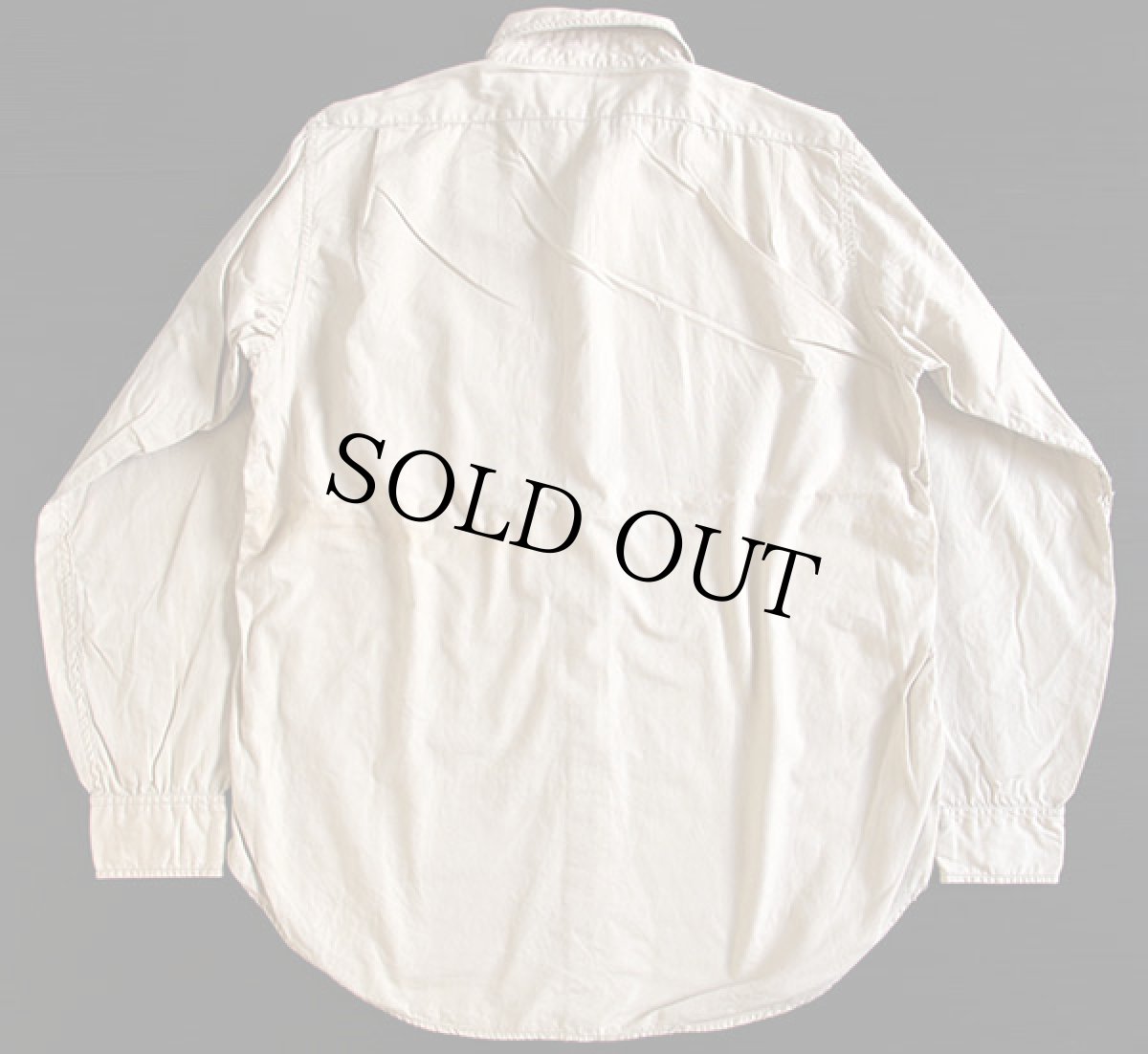 画像2: 50s 米軍 コットンポプリンシャツ タン 15 1/2×33 (2)