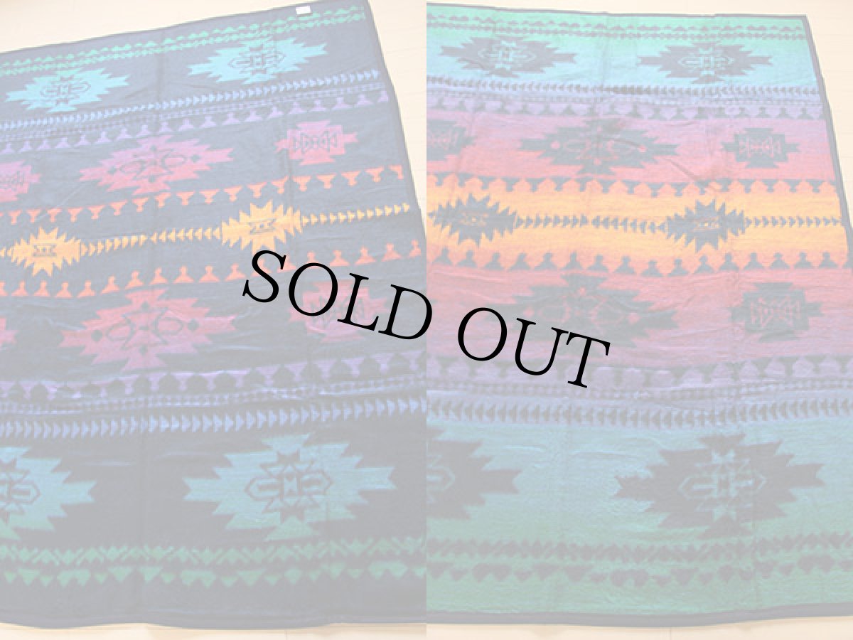 画像2: 未使用★USA製 biederlack ネイティブ柄 ブランケット★大判 (2)