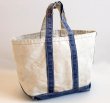 70s L.L.Bean BOAT AND TOTE 耳付き キャンバス トートバッグ ナス紺 M