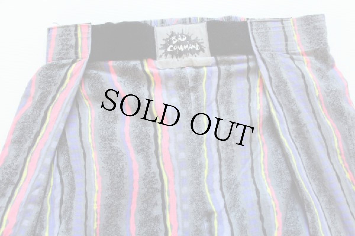 画像2: 90s USA製 BIG SUR 総柄 イージーパンツ 蛍光 M (2)