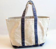 画像2: 70s L.L.Bean BOAT AND TOTE 耳付き キャンバス トートバッグ ナス紺 M★ミディアム (2)