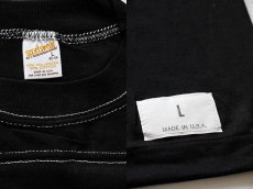 画像3: デッドストック★80s USA製 sportswear 無地 フットボールTシャツ 黒 L (3)