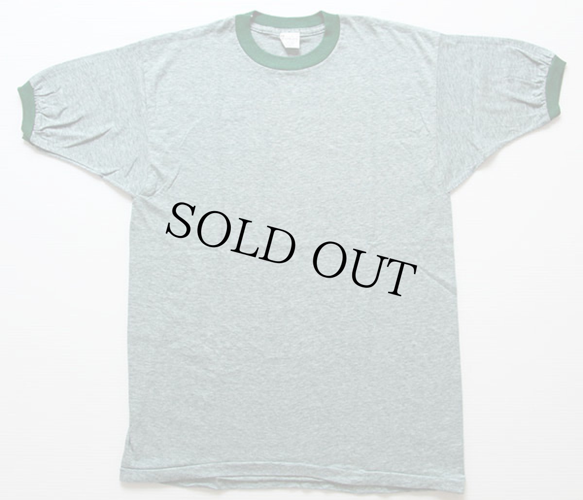 画像2: デッドストック★80s USA製 mayo SPRUCE COCHISE リンガーTシャツ 杢グリーン (2)