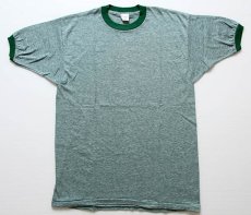 画像2: デッドストック★80s USA製 mayo SPRUCE COCHISE リンガーTシャツ 杢グリーン (2)