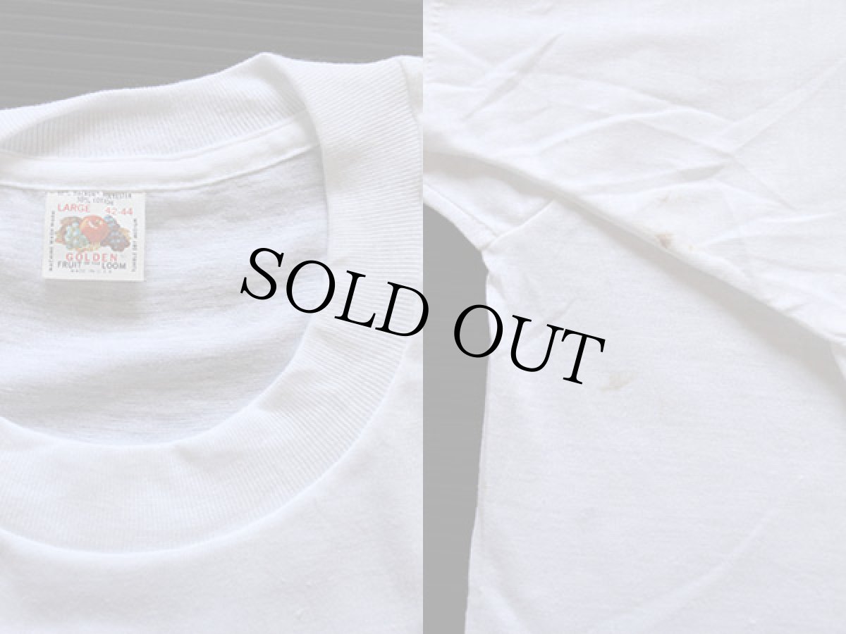 画像3: デッドストック★70s USA製 FRUIT OF THE LOOM 無地 Tシャツ 白 L (3)