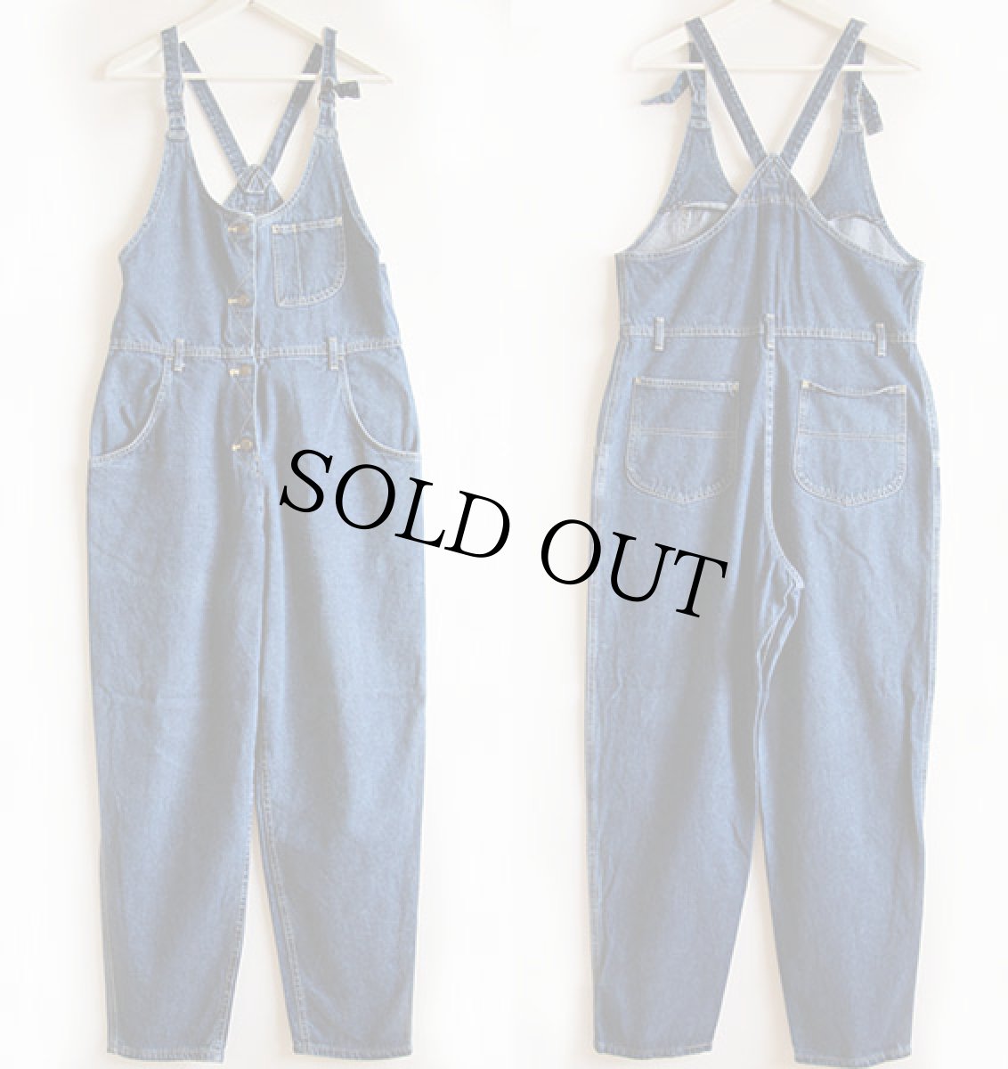 画像2: 90s USA製 Leeリー デニム サロペット 13/14★オーバーオール (2)