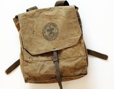 画像1: 50s BSA ボーイスカウト DIAMOND BRAND Day Hike Bag キャンバスバッグ カーキ (1)