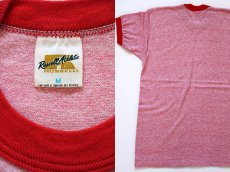 画像3: 80s USA製 RUSSELLラッセル FIGHTING SAINTS リンガーTシャツ 杢レッド M (3)