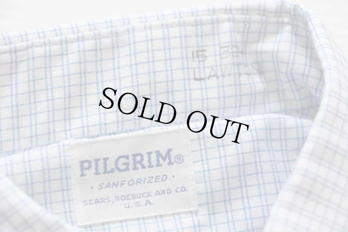 画像5: デッドストック★60s SEARS PILGRIMピルグリム チェック マチ付き ボタンダウン コットンシャツ 15 (5)