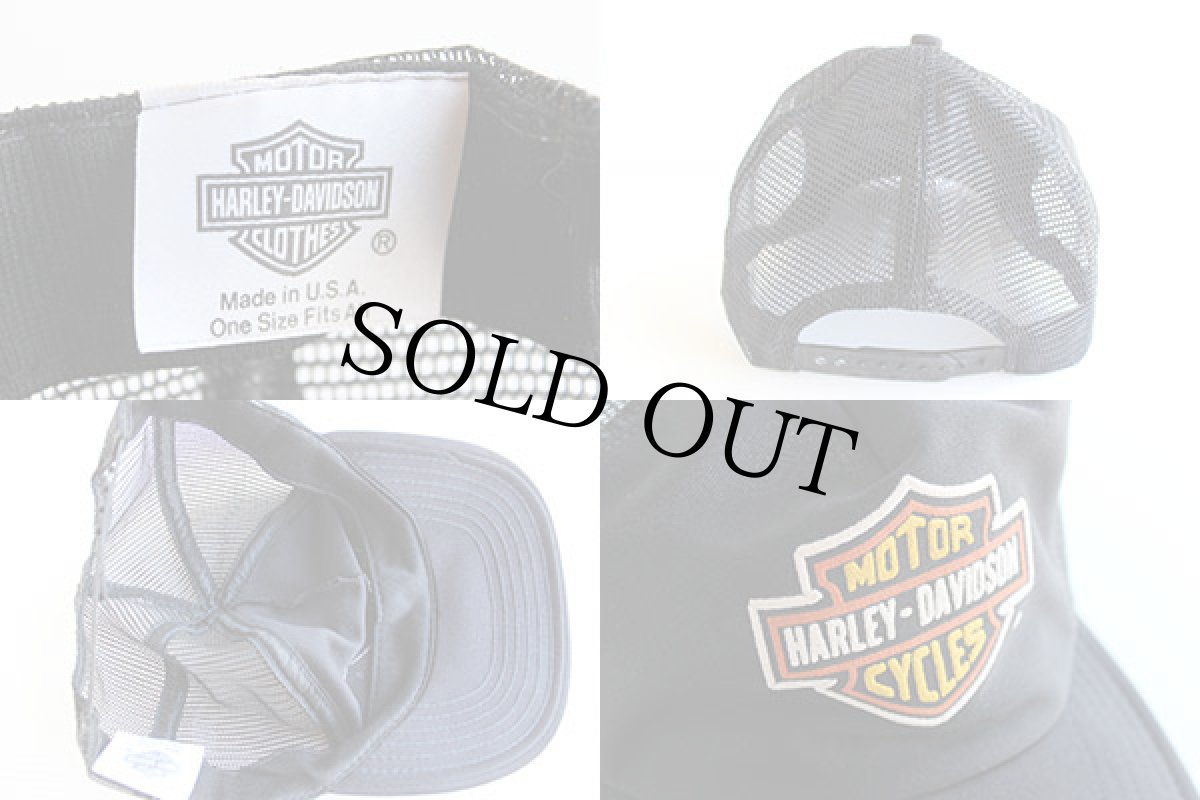 画像3: 80s USA製 HARLEY-DAVIDSONハーレー ダビッドソン メッシュキャップ 黒 (3)