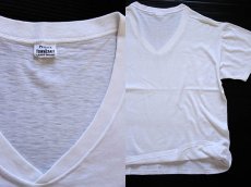 画像3: 50s PENNEY'S TOWNCRAFT Vネック 無地 コットンTシャツ 白 L (3)