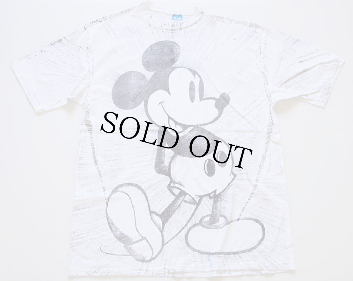 画像2: 80s USA製 Disney ミッキー マウス オールオーバープリント コットンTシャツ 特大 (2)