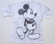 画像3: 80s USA製 Disney ミッキー マウス オールオーバープリント コットンTシャツ 特大 (3)