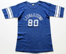 画像2: 70s USA製 Championチャンピオン 80 ナンバリング フットボールTシャツ 青 L (2)