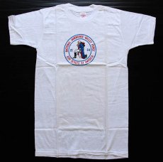 画像2: デッドストック★60s BSA ボーイスカウト NATIONAL JAMBOREE 染み込みプリント コットンTシャツ 白 16 (2)