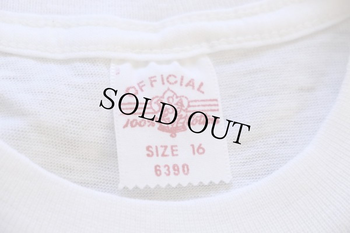 画像5: デッドストック★60s BSA ボーイスカウト NATIONAL JAMBOREE 染み込みプリント コットンTシャツ 白 16 (5)