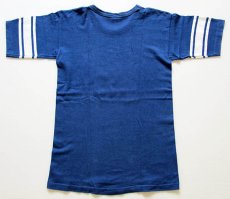 画像3: 70s USA製 Championチャンピオン 80 ナンバリング フットボールTシャツ 青 L (3)