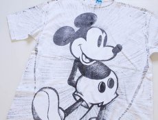 画像1: 80s USA製 Disney ミッキー マウス オールオーバープリント コットンTシャツ 特大 (1)