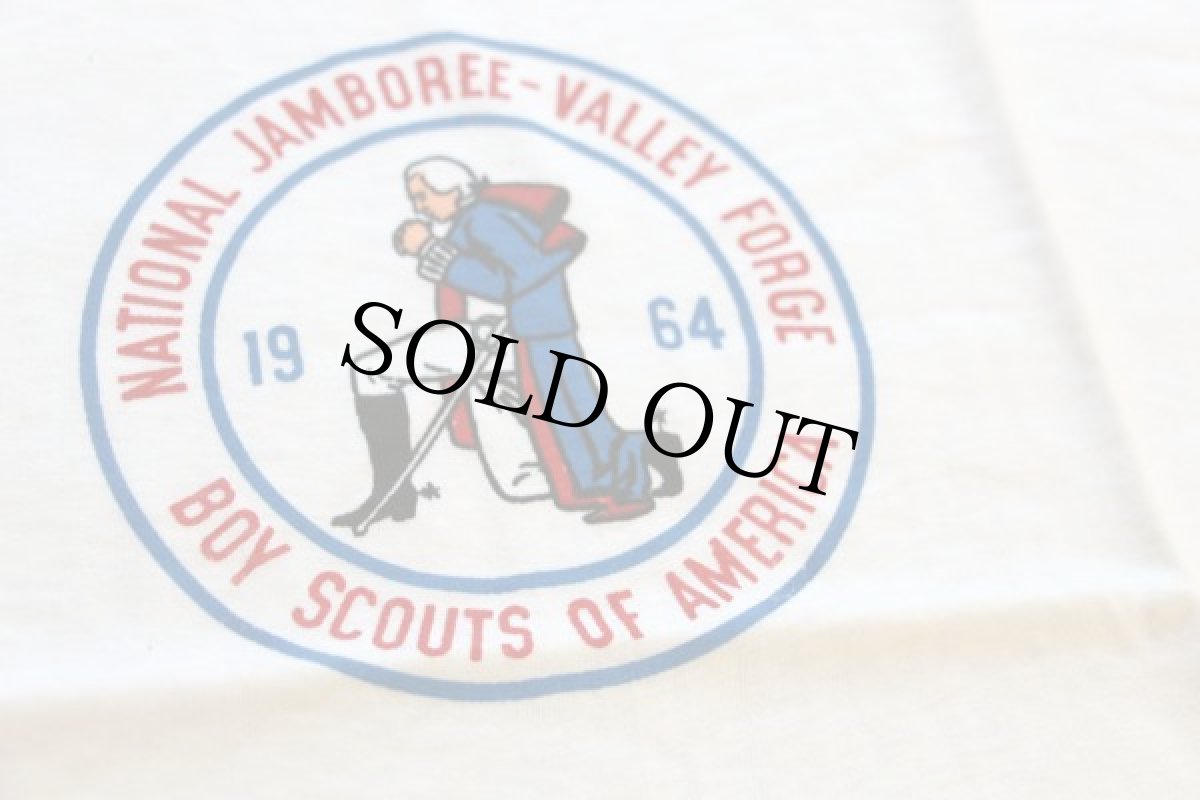 画像4: デッドストック★60s BSA ボーイスカウト NATIONAL JAMBOREE 染み込みプリント コットンTシャツ 白 16 (4)