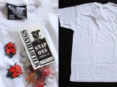 画像3: デッドストック★90s USA製 WILDTHINGS SNAP-ONS てんとう虫 コットンTシャツ 白 (3)