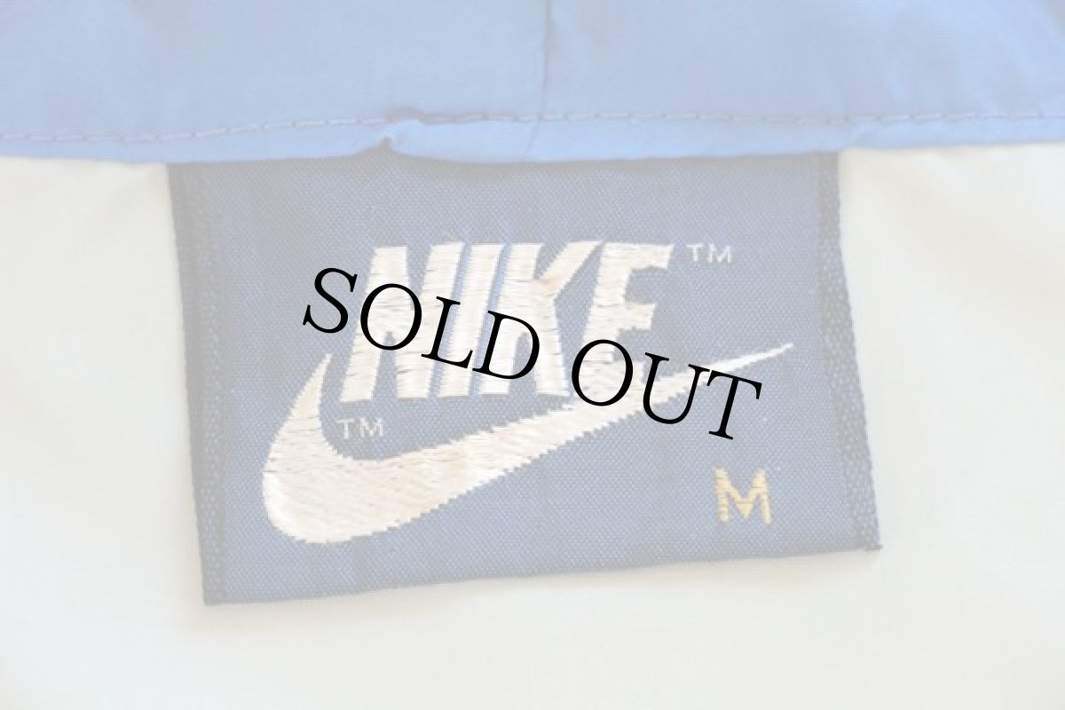 画像4: 80s NIKEナイキ 切り替え ナイロンパーカー 青×グレー M (4)