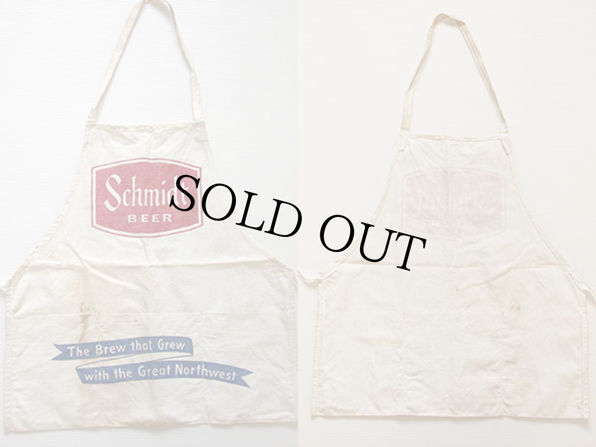 画像2: ビンテージ Schmidt BEER キャンバス エプロン 生成り (2)